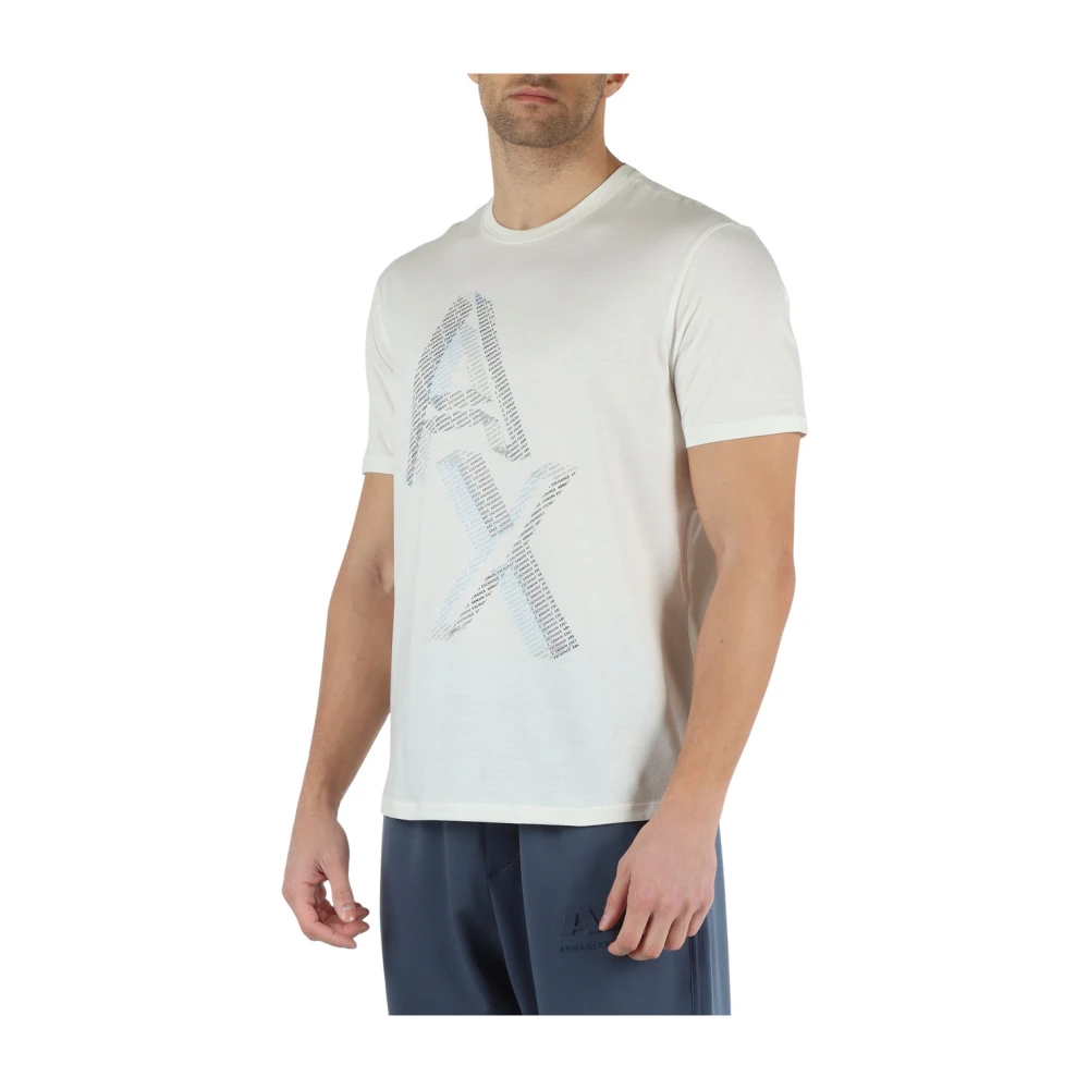 Armani Exchange Regular Fit Pima Katoenen T-Shirt White Heren