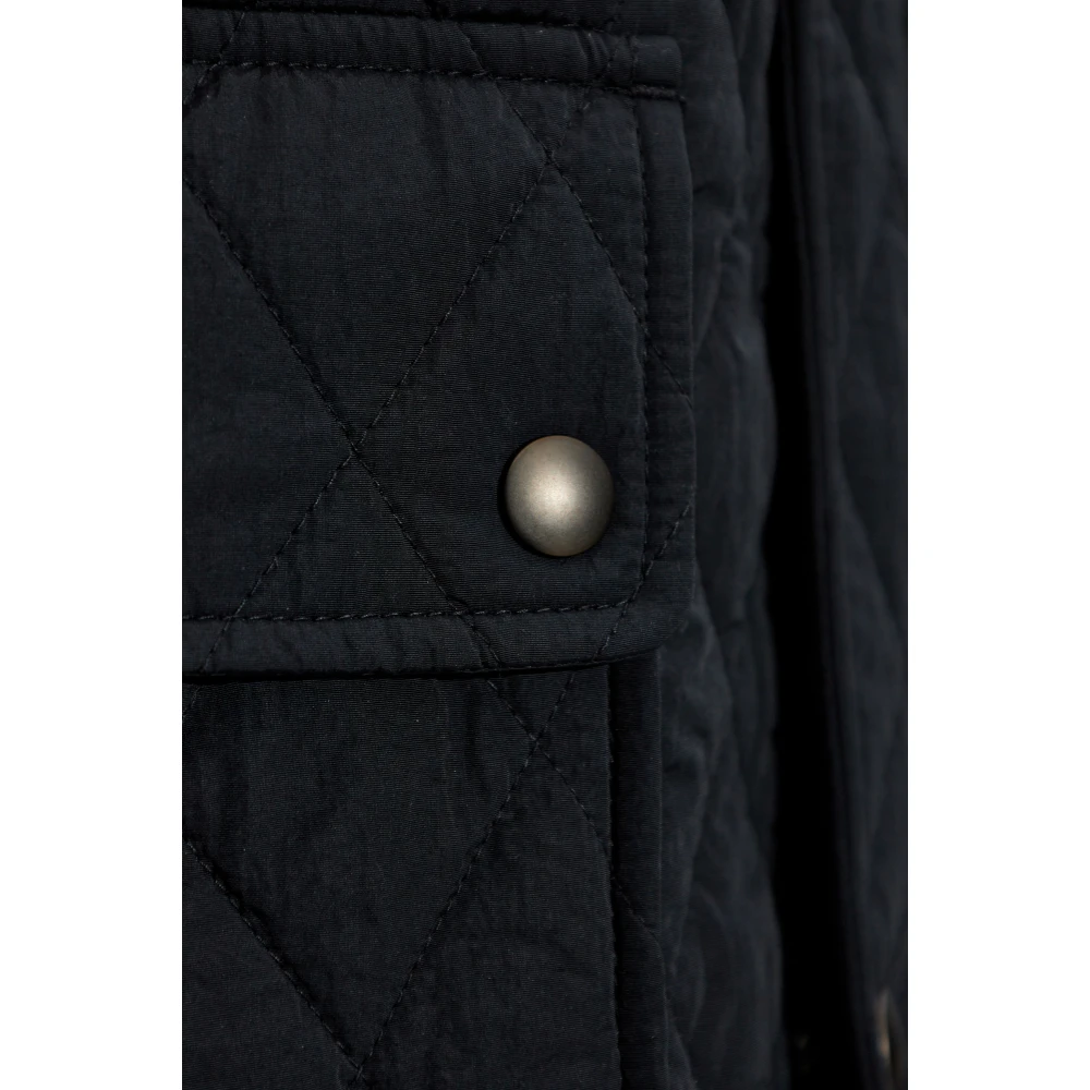 Burberry Gewatteerde jas met capuchon Black Dames