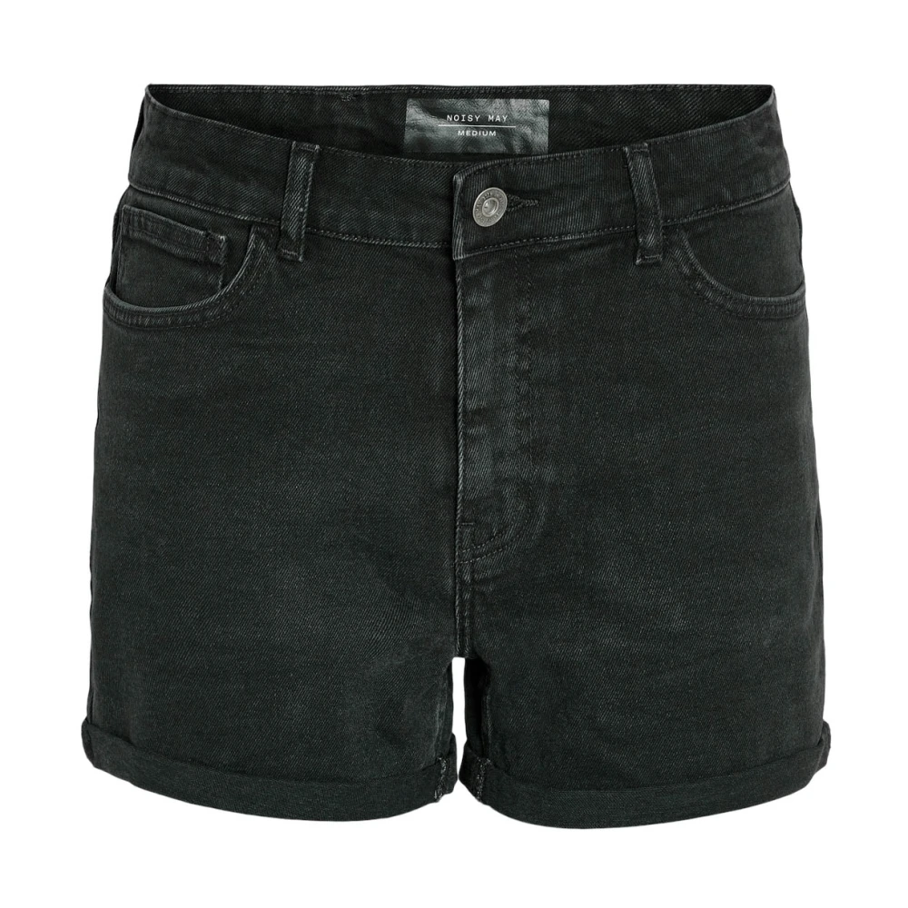 Noisy May Vrouw Zwart Korte Broeken Dames, S, Denim, Slim Fit Denim Shorts