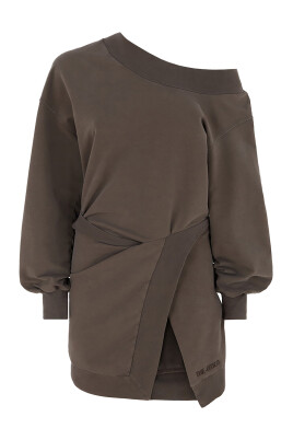 asymmetrical-neckline-dress-with-cut-out