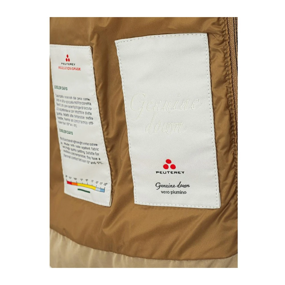 Peuterey Elegante Beige Polyester Jas voor Vrouwen Beige Dames