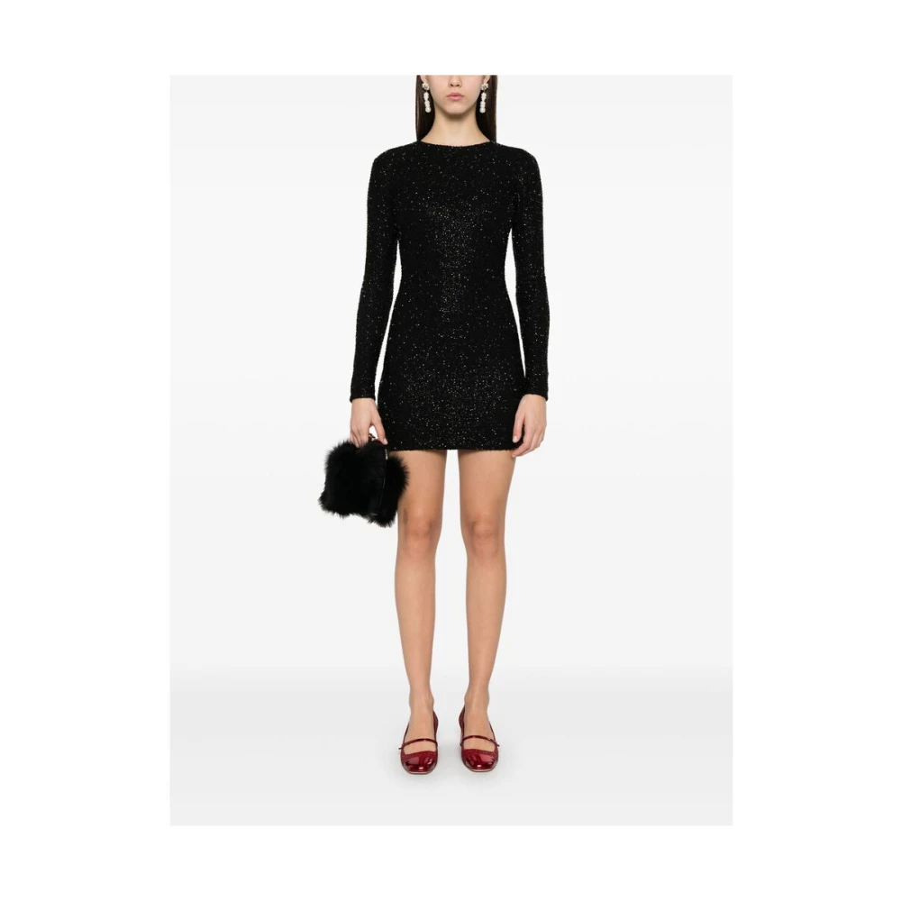 Staud Pailletversierde Zwarte Jurk Black Dames