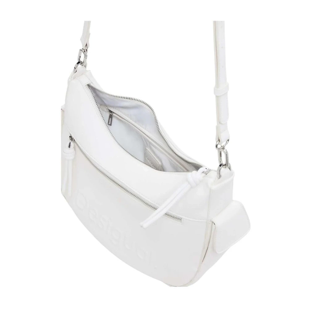 Desigual Middelgrote Polyethyleen Handtas White Dames