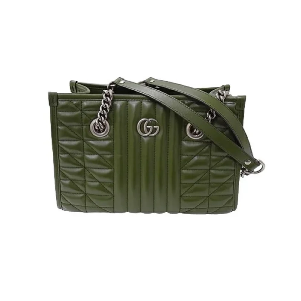 Gucci Vintage Pre-owned Leather gucci-bags Green Dames