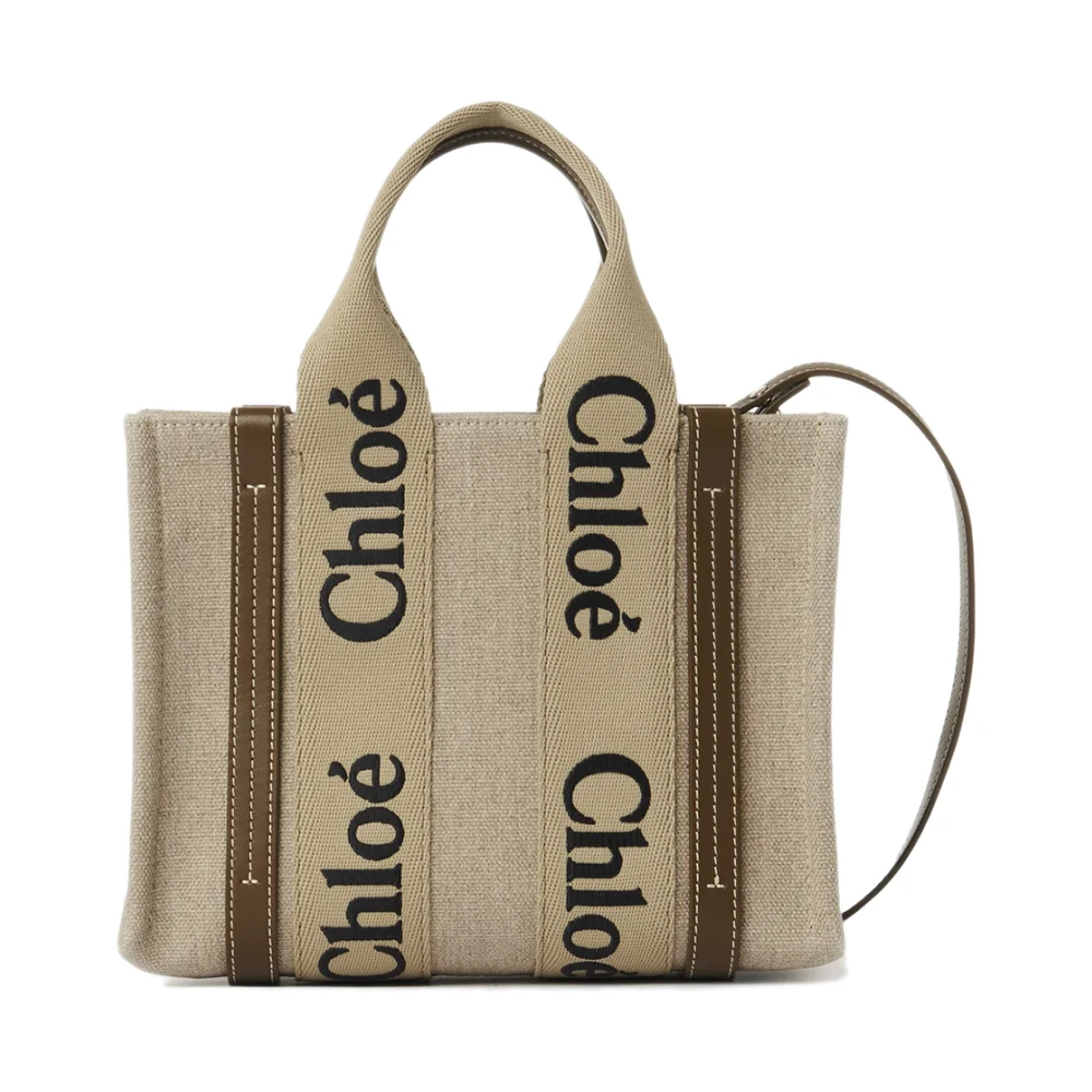 Chloé Beige Linnen Canvas Tas Beige Dames