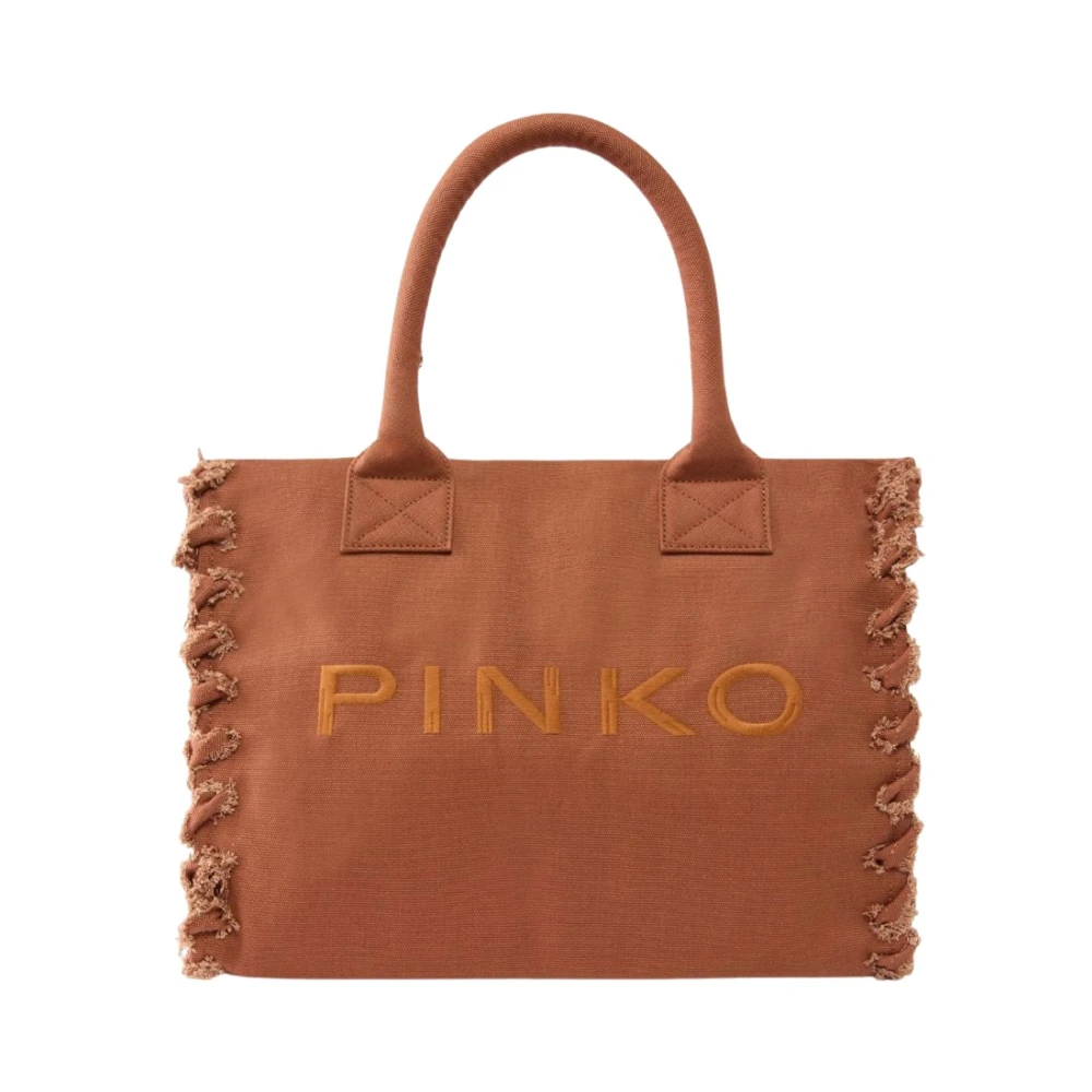 Pinko Women's Brown Shopping Bags, One Size, Beach Shopper