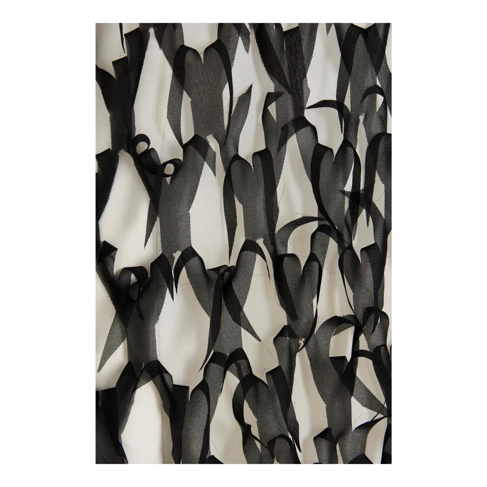 Maison Margiela Zijden Midi Jurk Mouwloos Italië Gemaakt Black Dames
