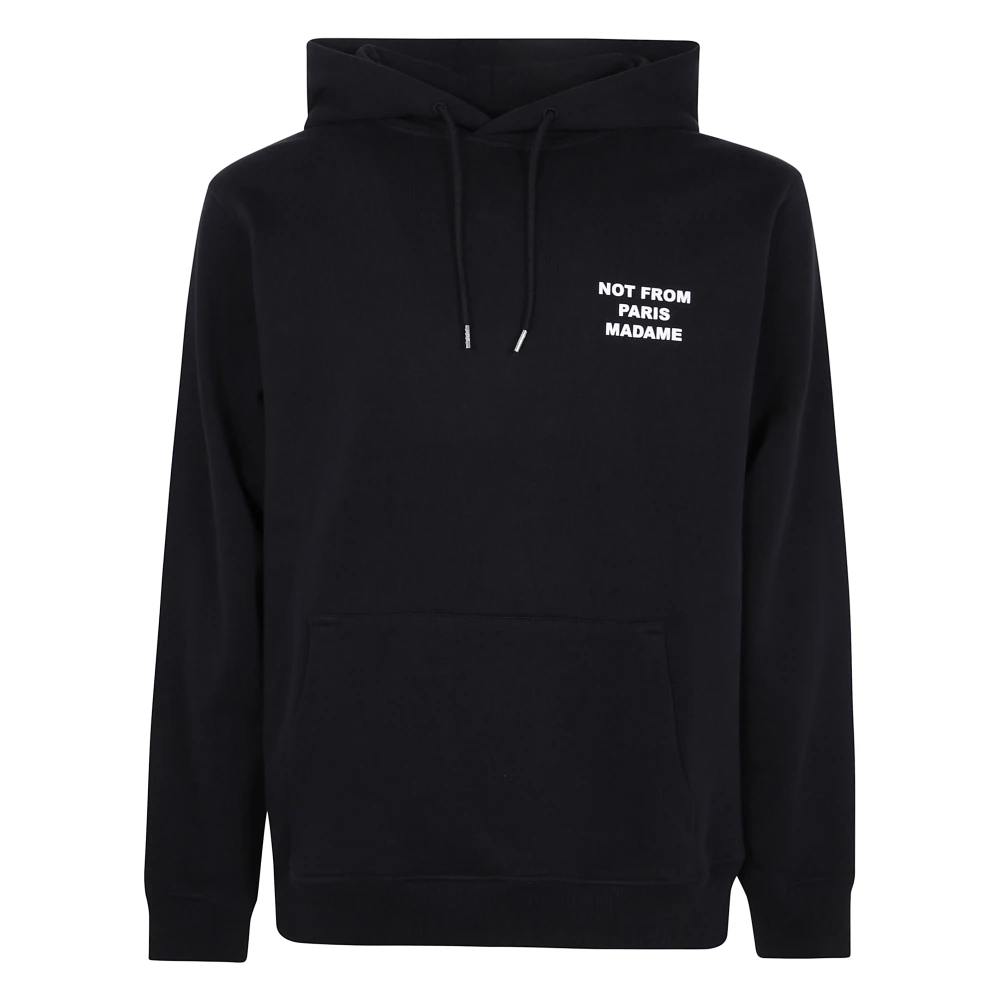 Drole de Monsieur Zwarte Slogan Hoodie Black Heren