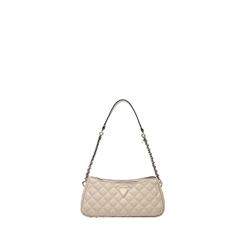 Guess Beige Schoudertas met Gouden Details Beige Dames