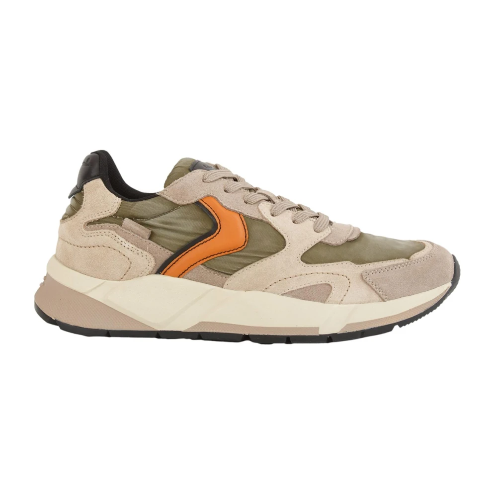 Voile Blanche Men's Multicolor Sneakers, 9 Uk, Beige Trainers With Suede And Nylon