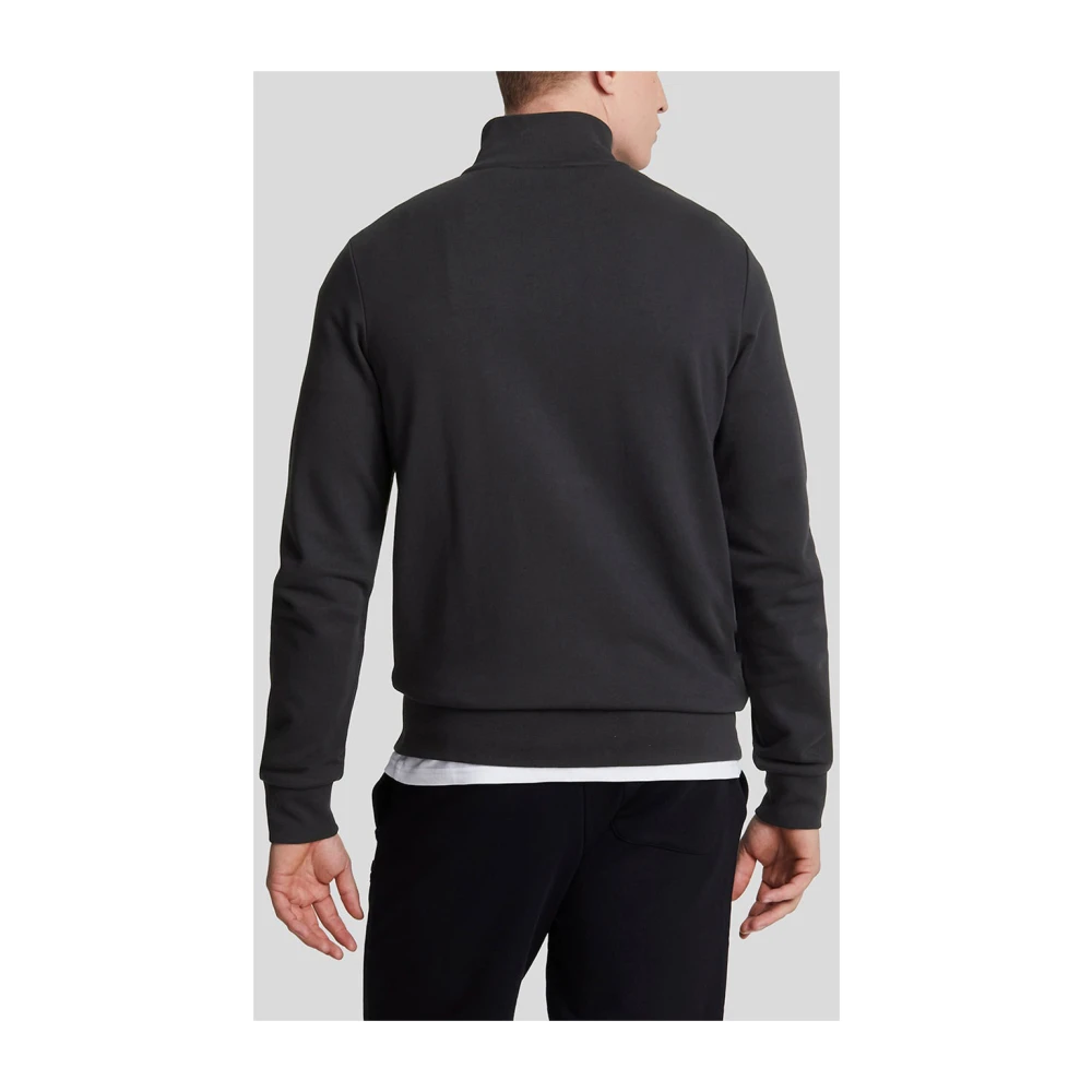 Lyle & Scott Zwarte French Terry Rits Hoodie Black Heren