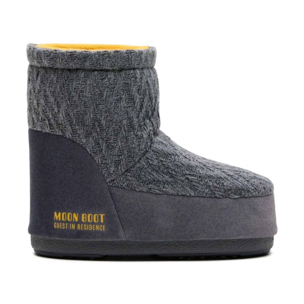 Moon Boot X Guest In Residence Unisex Grey Icon Low Nolace Knit Boots - Boots Eu 36 - 38 - Image 3