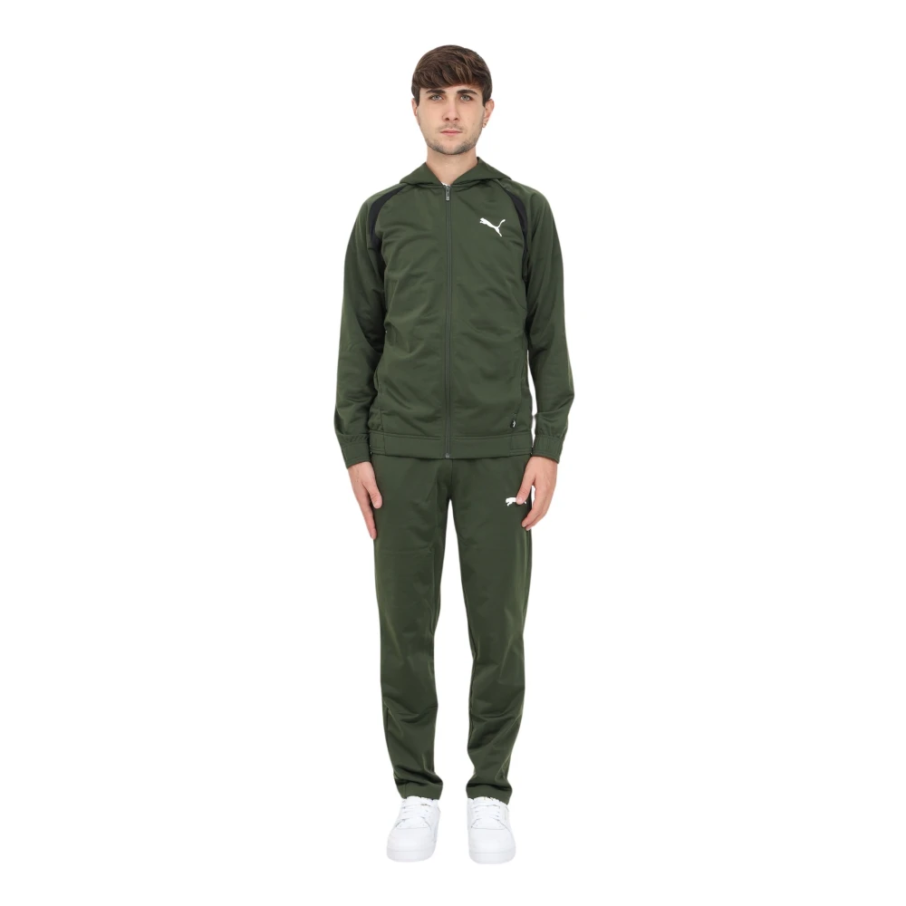 Puma Groene sportkleding set met hoodie en broek Green Heren