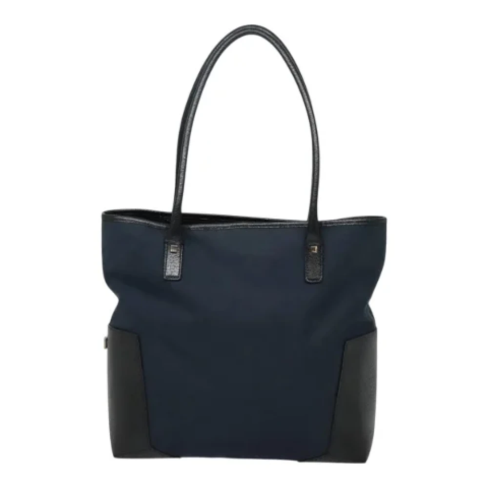 Salvatore Ferragamo Pre-owned Canvas shoulder-bags Blue Dames
