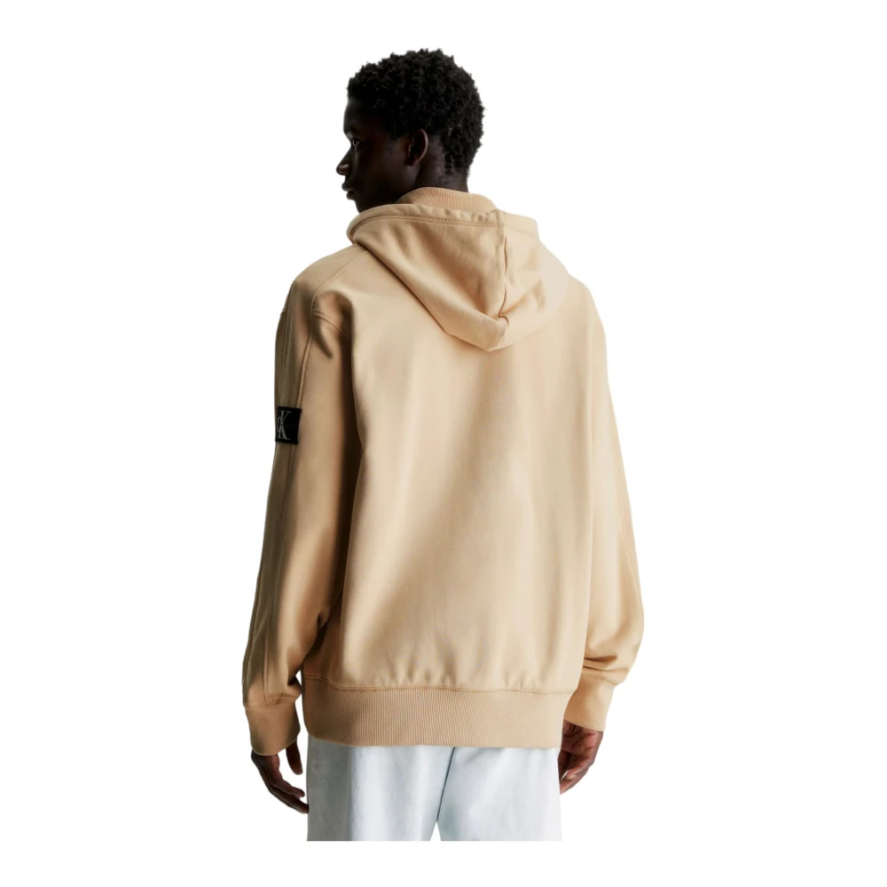 Calvin Klein Jeans Zip Hoodie Beige Heren