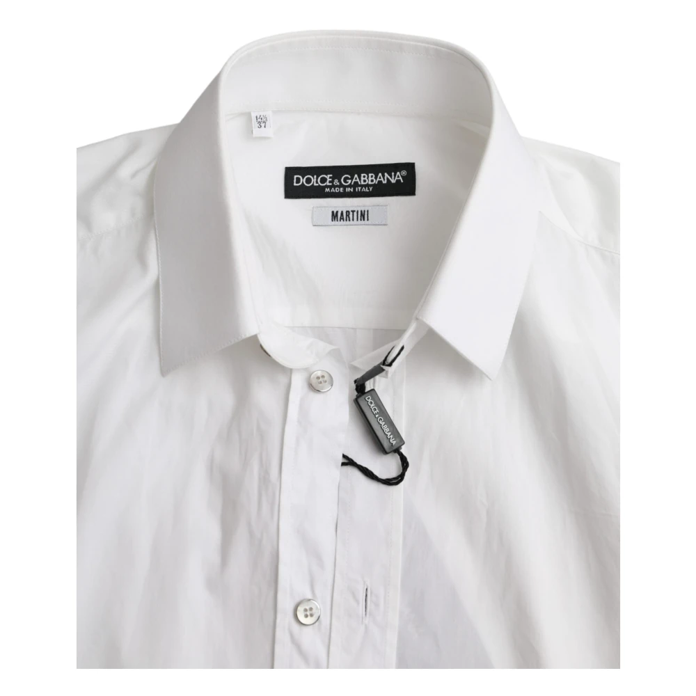 Dolce & Gabbana Wit Katoenen Martini Overhemdjurk White Heren