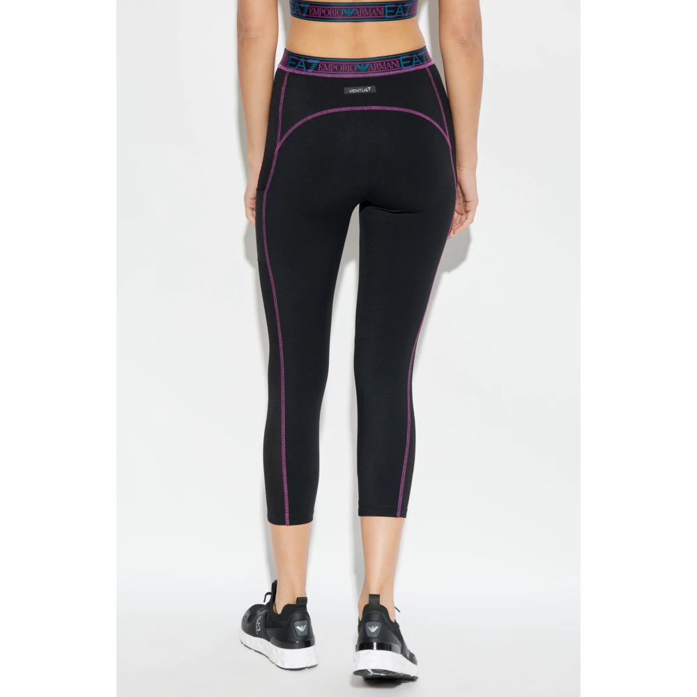 Emporio Armani EA7 Trainingslegging met logo Black Dames