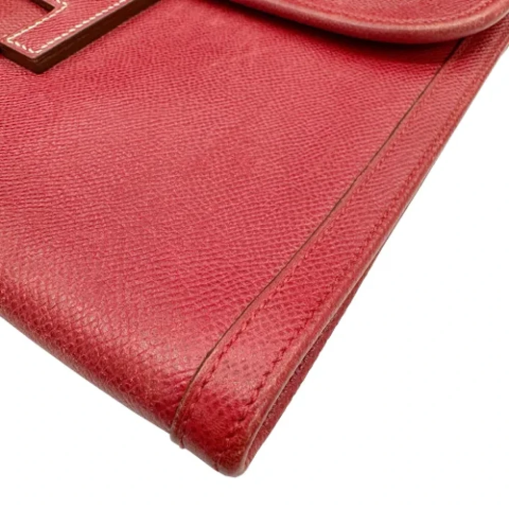 Hermès Vintage Pre-owned Leather clutches Red Dames