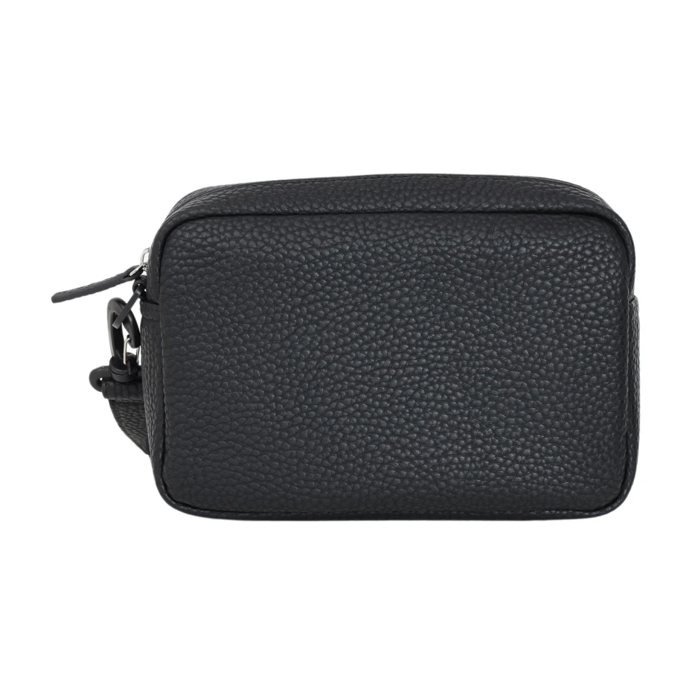 Armani Exchange Zwarte gestructureerde Pochette met logo rits Black Heren