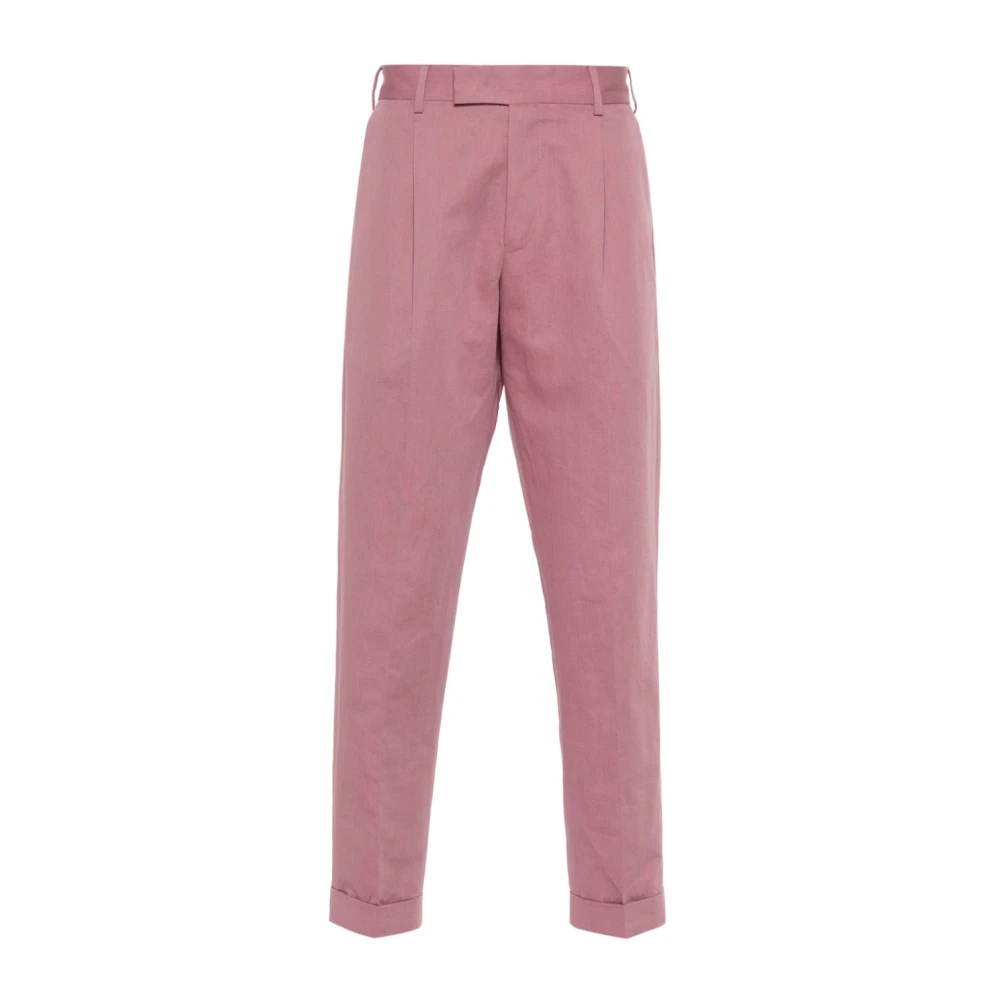 PT Torino Roze broek met plooien Pink Heren