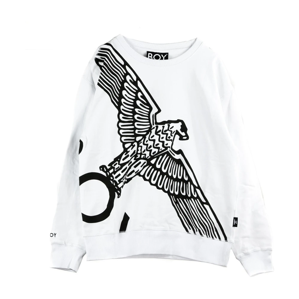 BOY London Eagle Wingspan Sweatshirt White, Herr