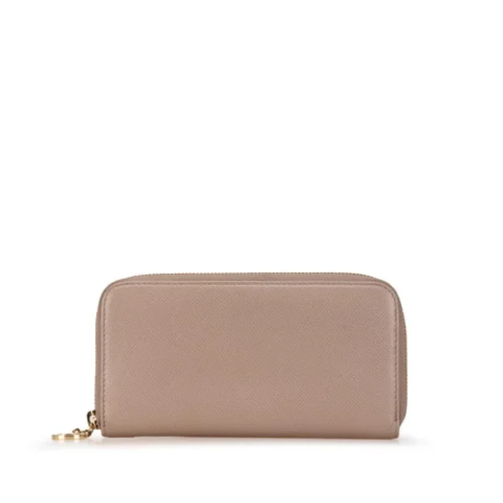 Bvlgari Vintage Pre-owned Leather wallets Beige Dames