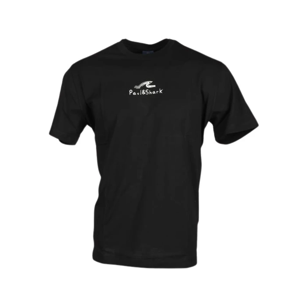 PAUL & SHARK Zwart Katoen Regular Fit T-Shirt Black Heren
