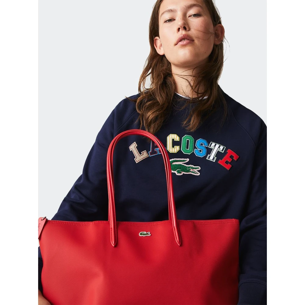 Lacoste Effen kleur tas met logo Red Dames