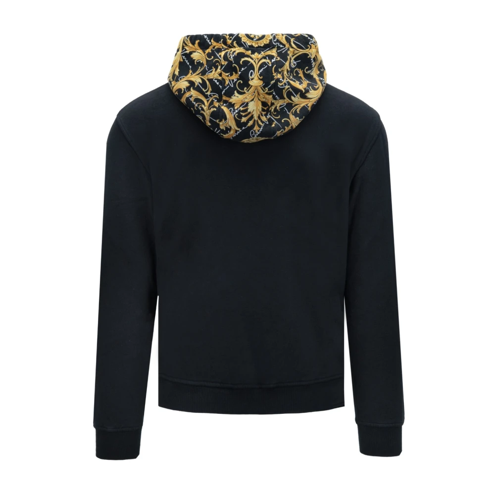 Versace Heren hoodie met Grieks stijl logo Black Heren