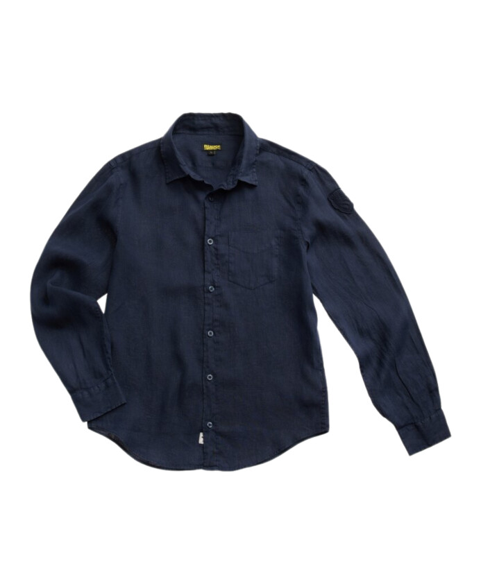 chemise-en-lin-teint-avec-poche