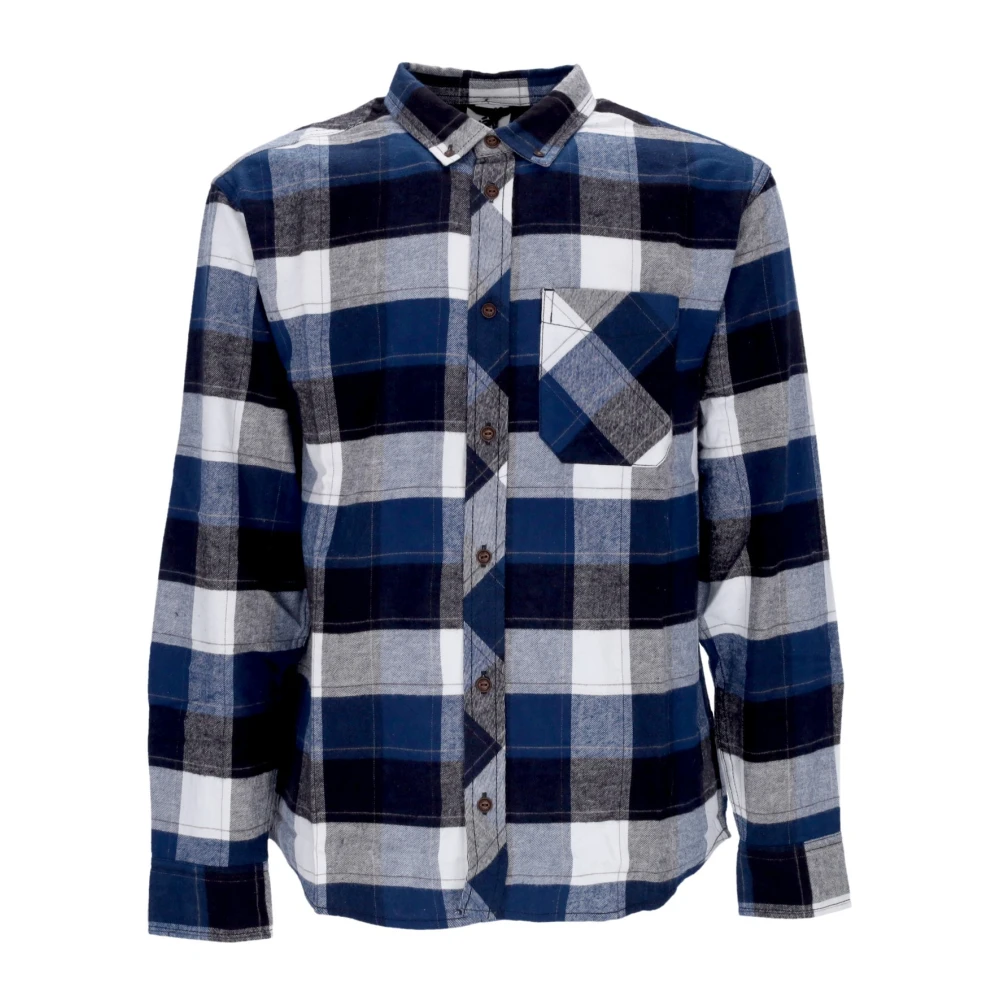 Element Lumber Shirt Langemouw Streetwear Blue Heren