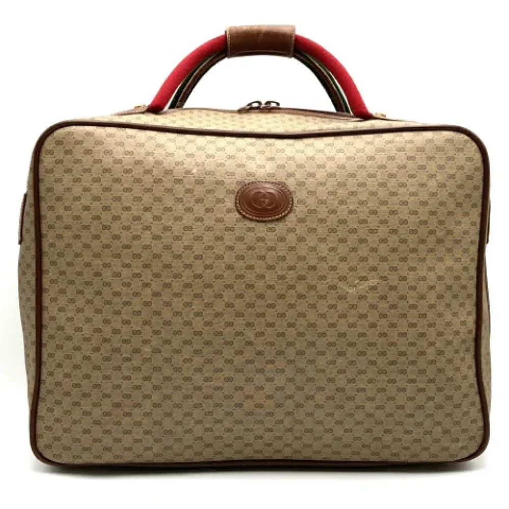 Gucci Vintage Pre-owned Fabric gucci-bags Brown Dames