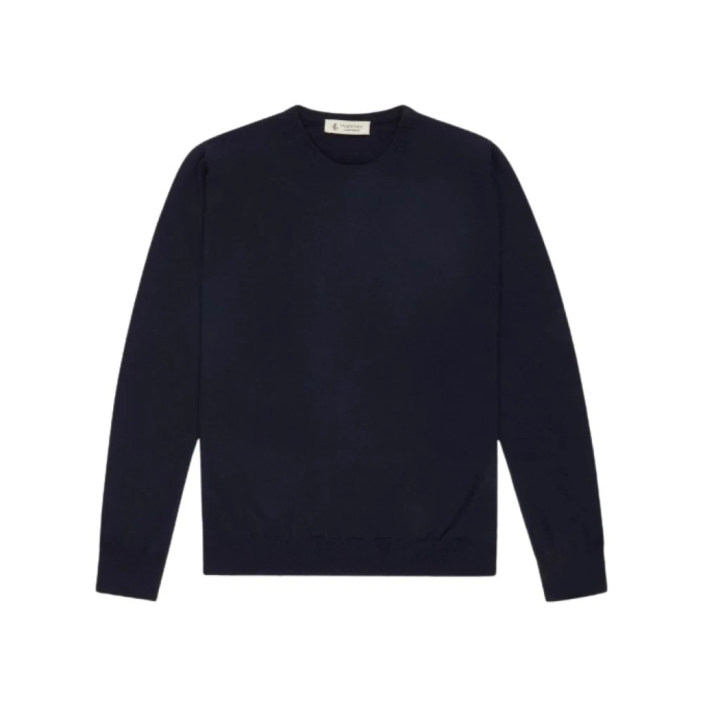Piacenza 1733 Kasjmier Crew Neck Sweater Blauw Blue Heren