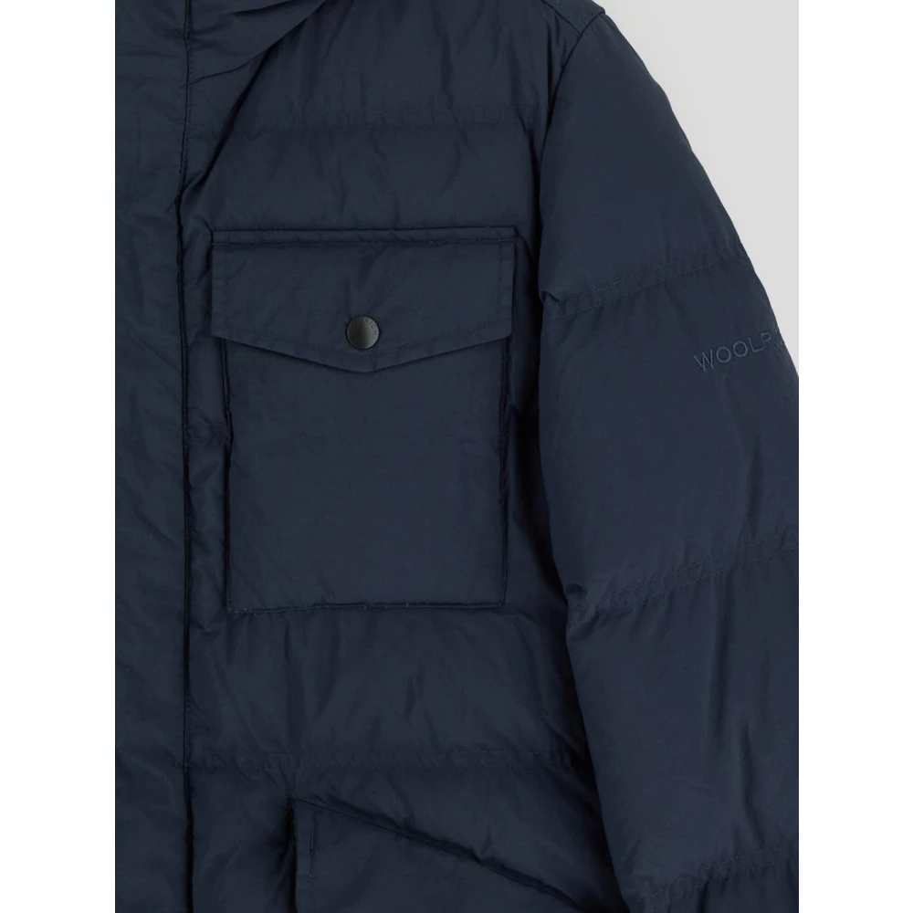 Woolrich Katoenen Jas voor Mannen Blue Heren