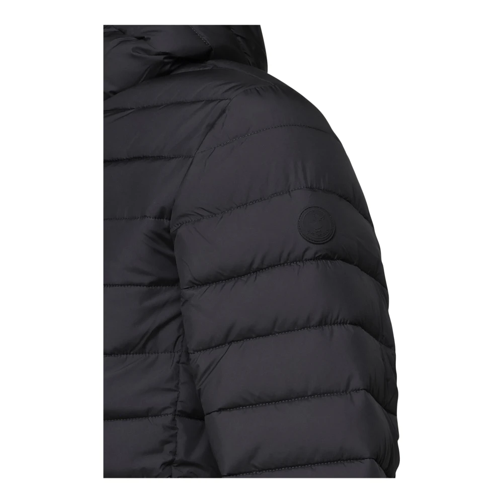 Save The Duck Gewatteerde jas met capuchon en rits Black Heren