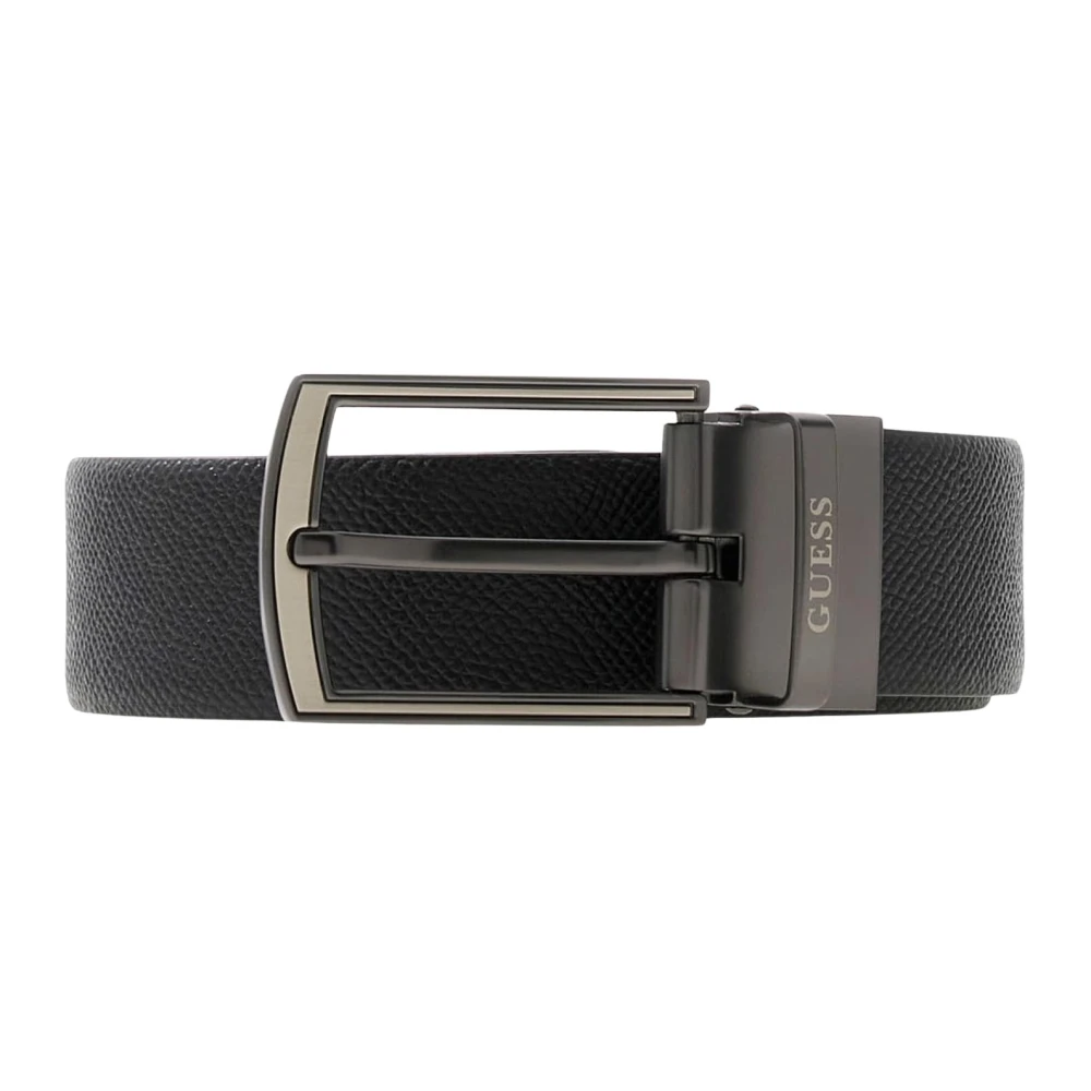 Guess Men's Black Adjustable Reversible Belt
