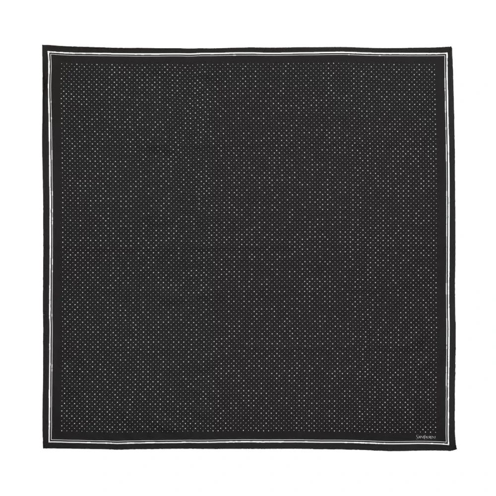 Saint Laurent Zijden Bandana Black Heren