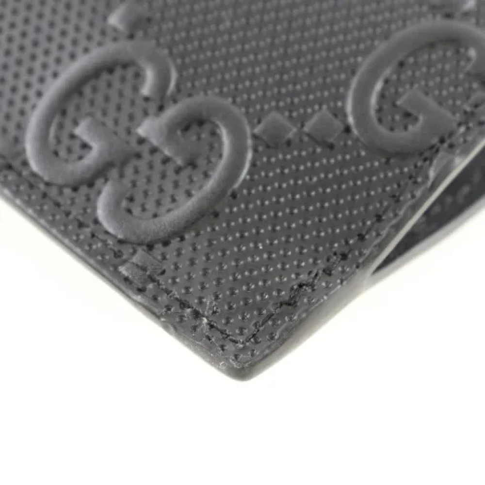 Gucci Vintage Pre-owned Leather clutches Black Dames
