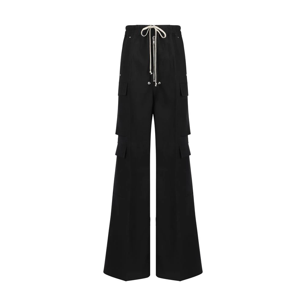 Rick Owens Cargo wollen broek Black Dames