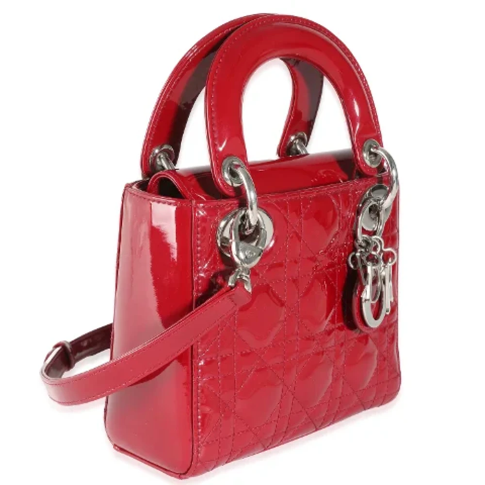 Dior Vintage Pre-owned Leather dior-bags Red Dames