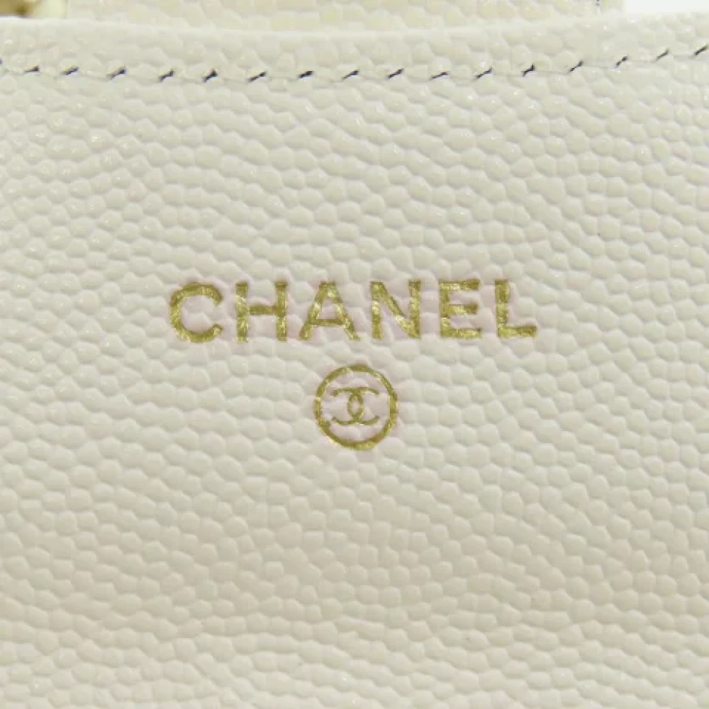 Chanel Vintage Pre-owned Leather wallets White Dames