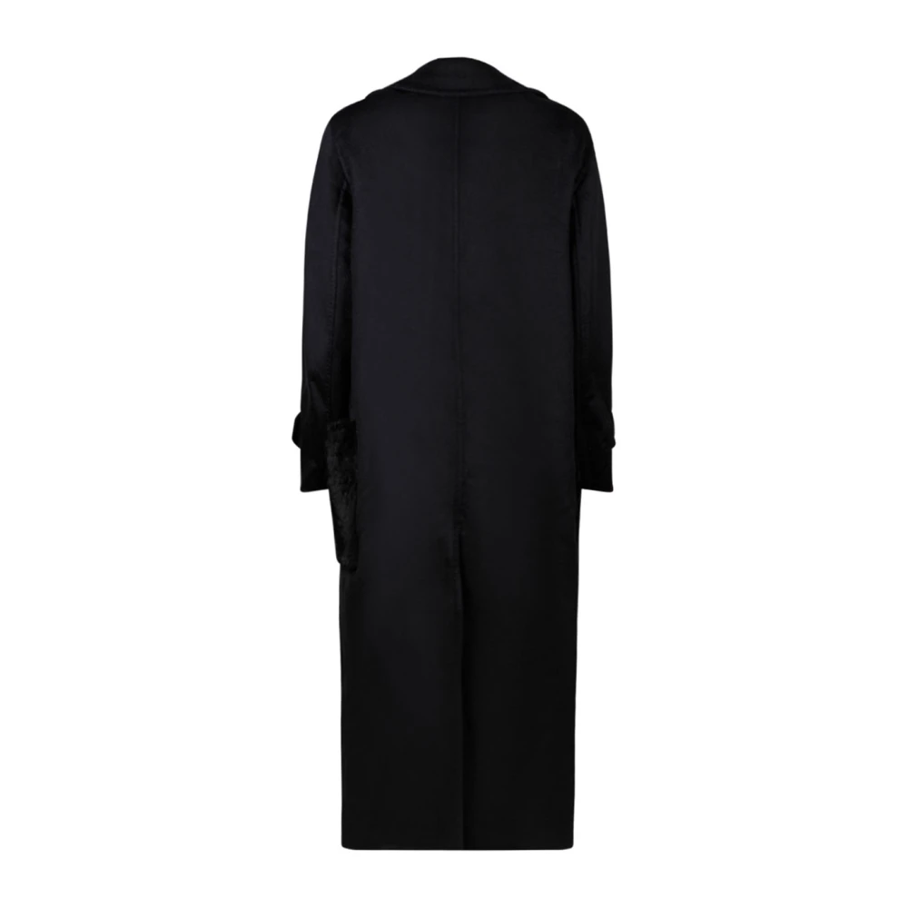 Max Mara Single-Breasted Coats Black Dames