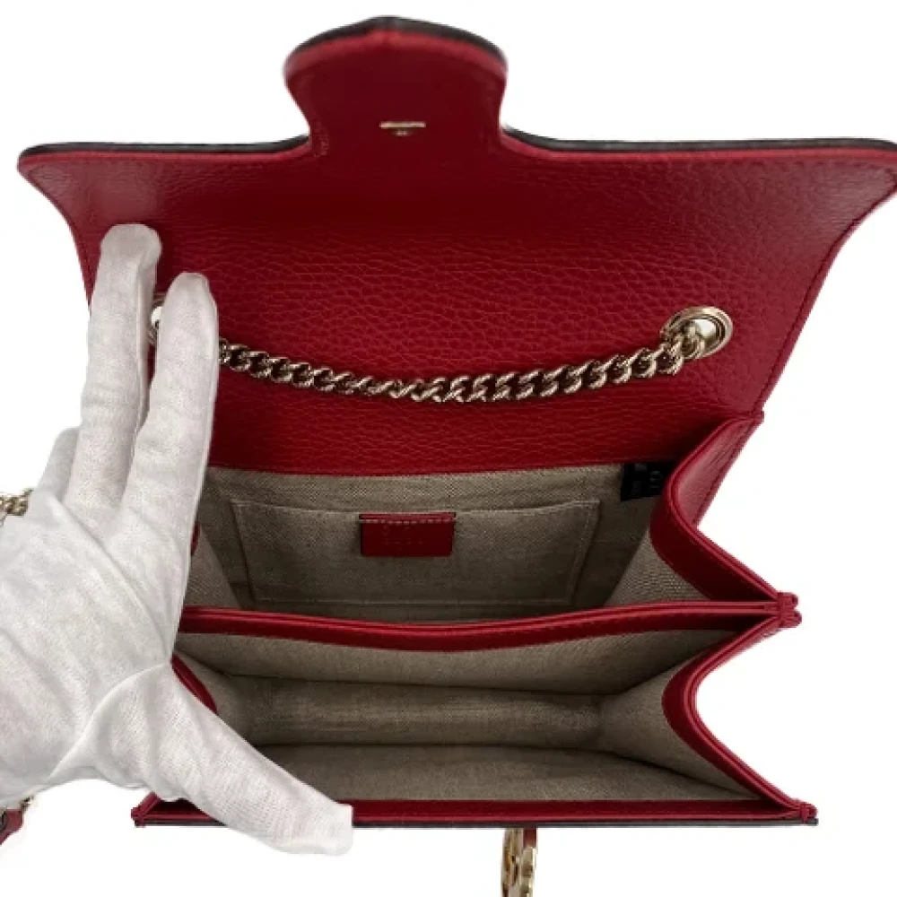 Gucci Vintage Pre-owned Leather gucci-bags Red Dames