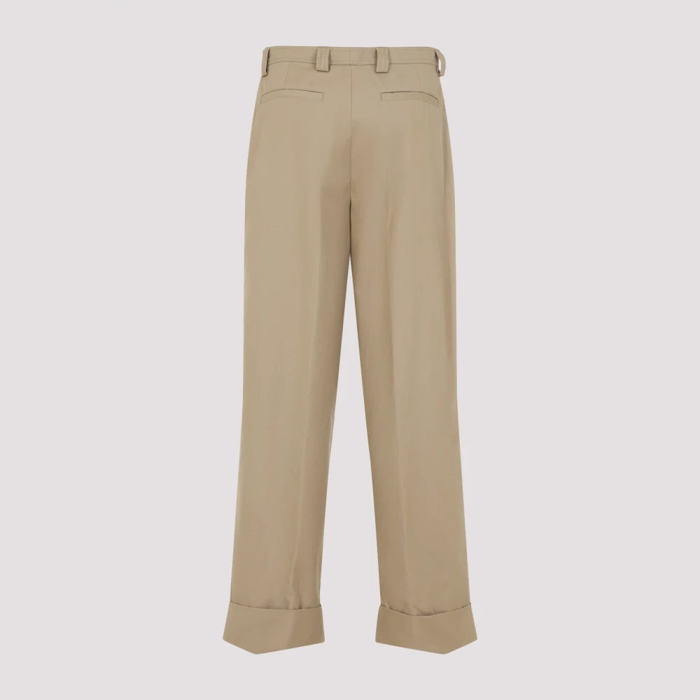 Dries Van Noten Krokante Pakora Stijl Broek Beige Dames