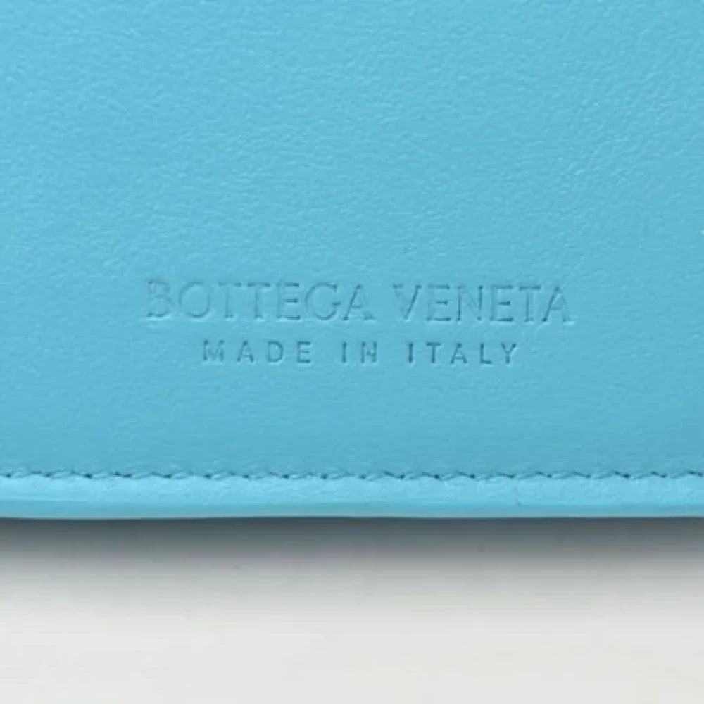 Bottega Veneta Vintage Pre-owned Leather wallets Blue Dames