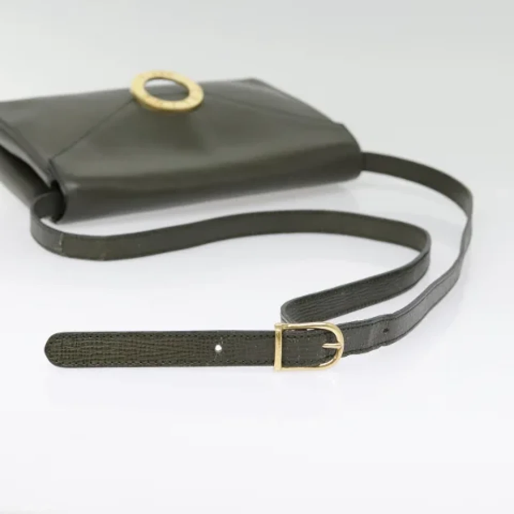 Celine Vintage Pre-owned Leather shoulder-bags Green Dames