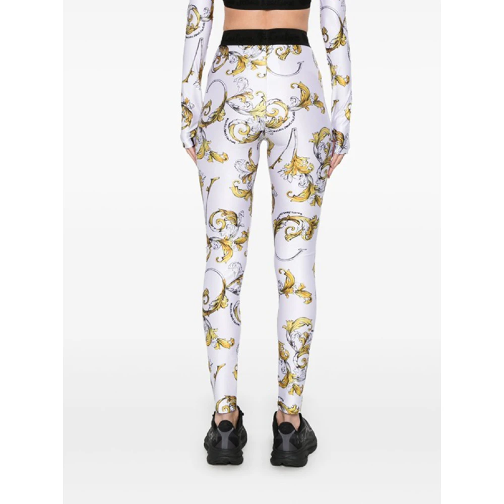 Versace Jeans Couture Barocco Print Logo Leggings Multicolor Dames