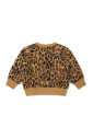 sweatshirt-beige-a-pois-avec-bouton-pression