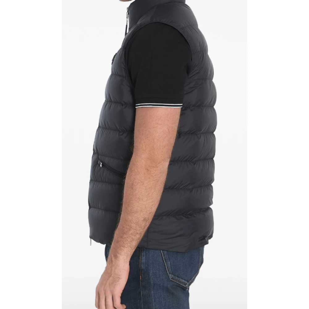 Moncler Zwart Gilet met Opstaande Kraag Black Heren