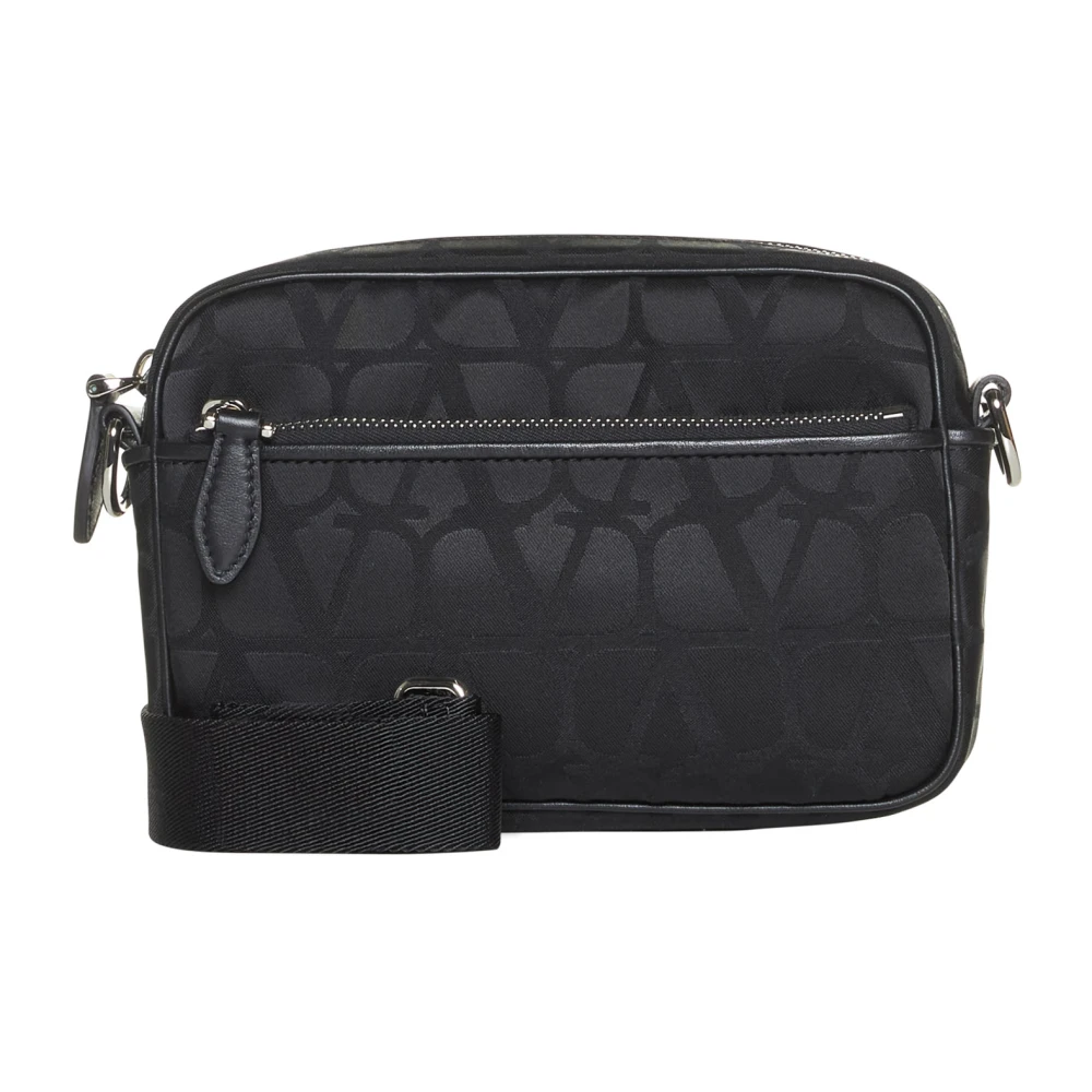 Valentino Garavani Zwarte Crossbody Tas Toile Iconographe Black Heren